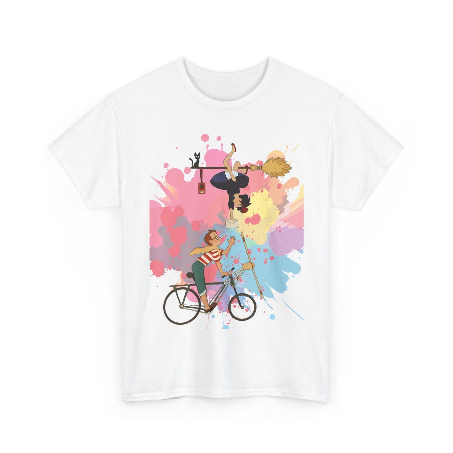 Kiki's Delivery Service Art T-Shirt 100% Cotton Studio Ghibli Tee