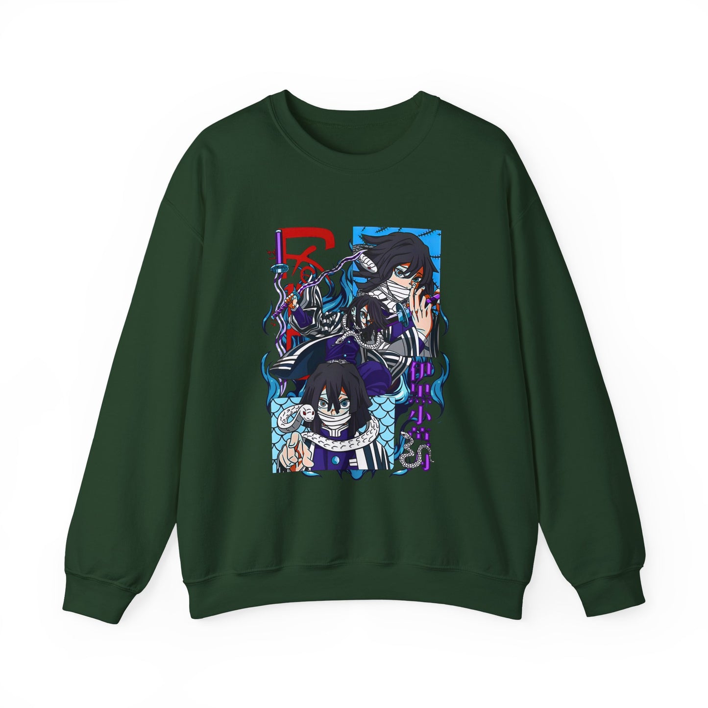 Obanai Iguro Demon Slayer Sweatshirt – 100% Cotton Serpent Hashira Anime Pullover