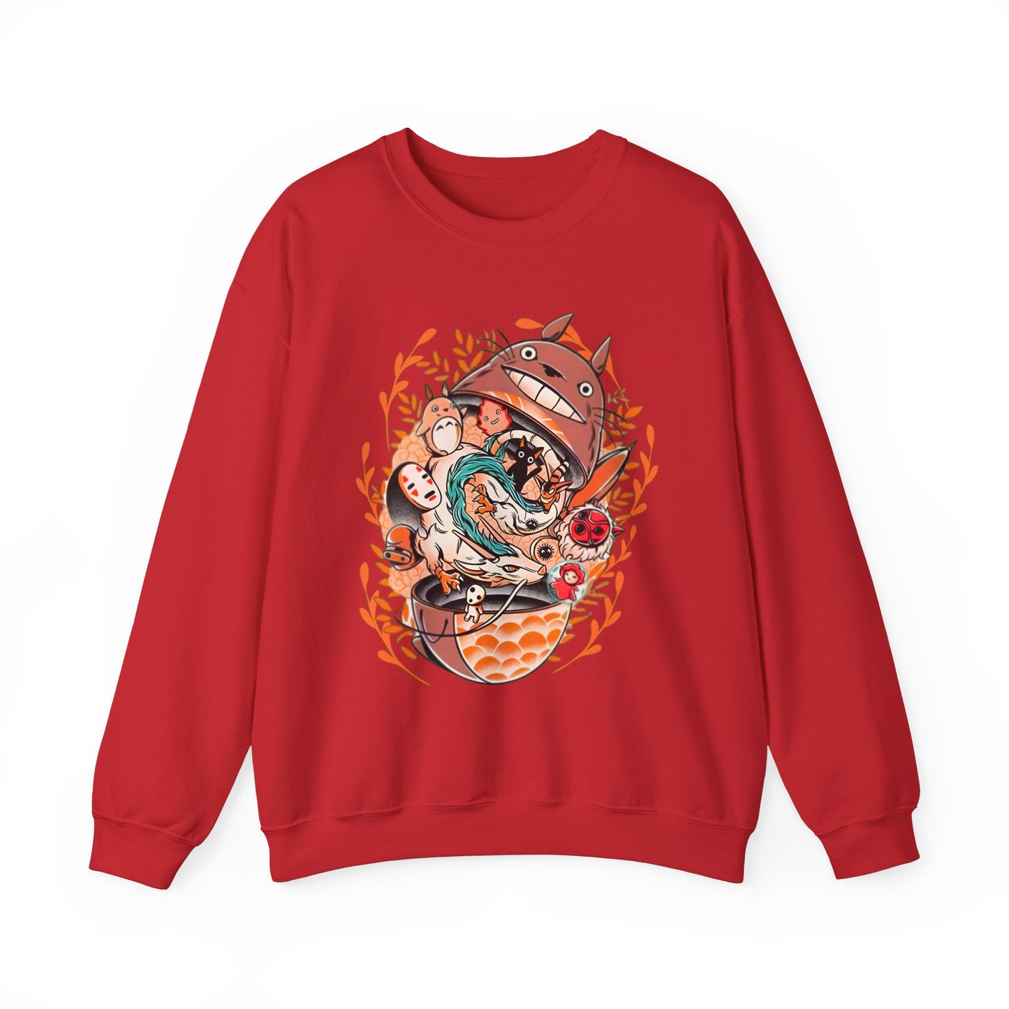 Totoro Matryoshka Ghibli Sweatshirt – Cozy 100% Cotton Anime Pullover for Studio Ghibli Fans