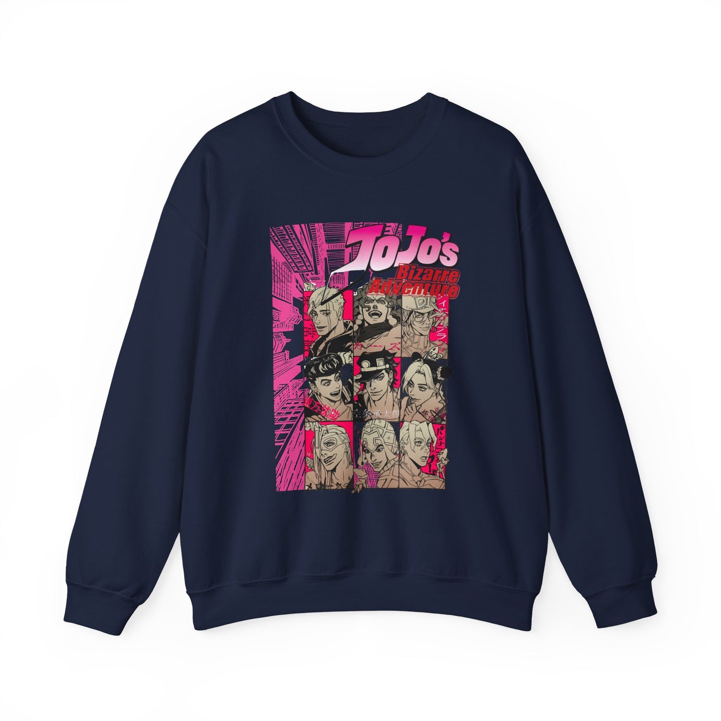 JoJo’s Bizarre Adventure Sweatshirt – 100% Cotton Anime Pullover Featuring Joestar & Stand Designs – Stylish Otaku Clothing
