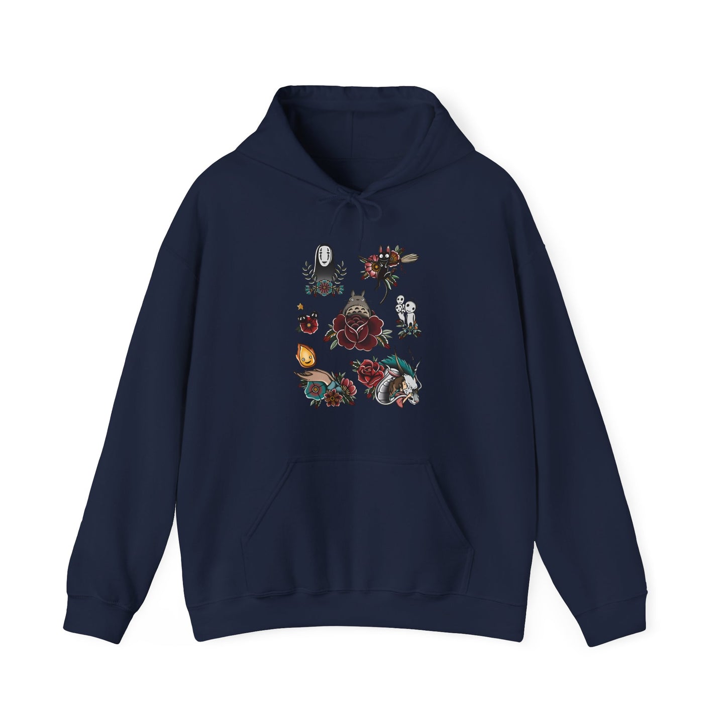 Studio Ghibli Characters Hoodie – 100% Cotton Anime Pullover Featuring Beloved Ghibli Icons