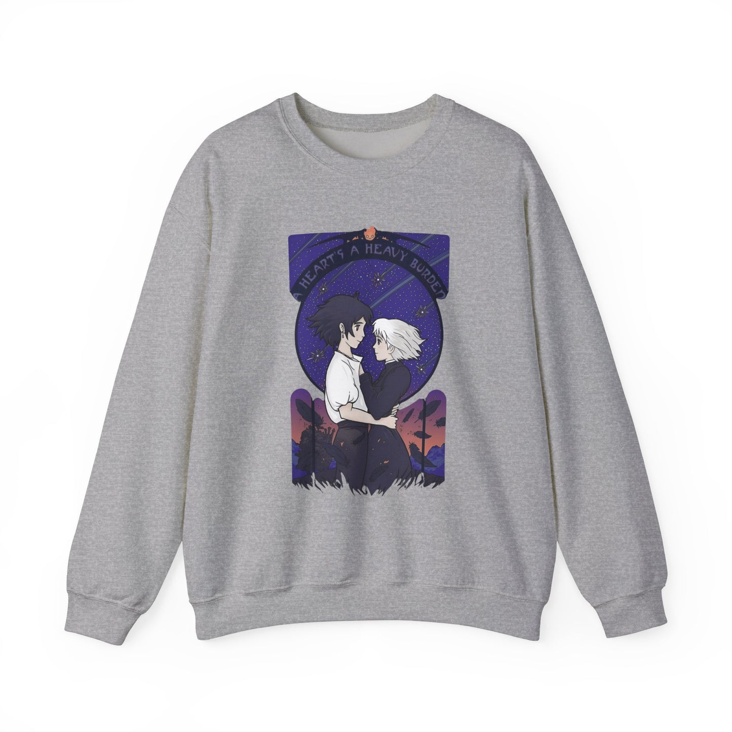 Howl and Sophie Couple Sweatshirt – 100% Cotton Studio Ghibli Pullover from Howl’s Moving Castle