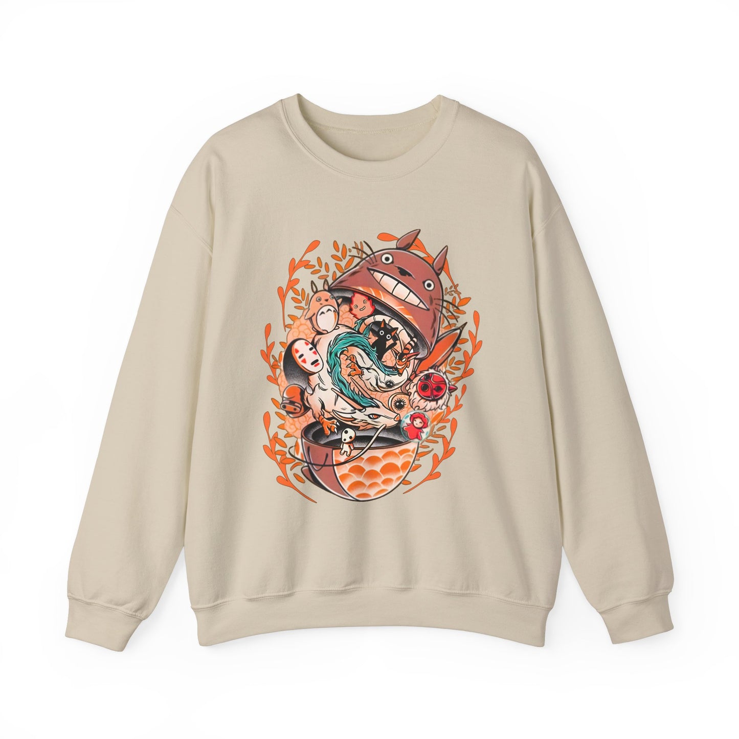 Totoro Matryoshka Ghibli Sweatshirt – Cozy 100% Cotton Anime Pullover for Studio Ghibli Fans