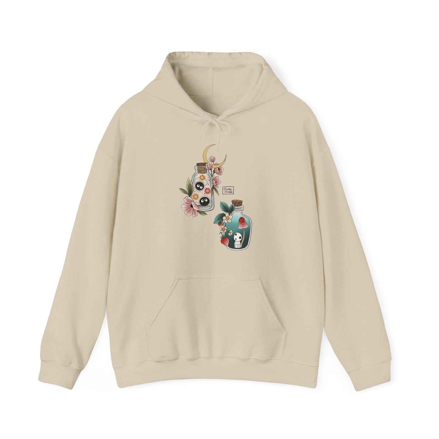 Soot Sprites Hoodie – 100% Cotton Gildan 18500 | Studio Ghibli Cute Anime Hoodie