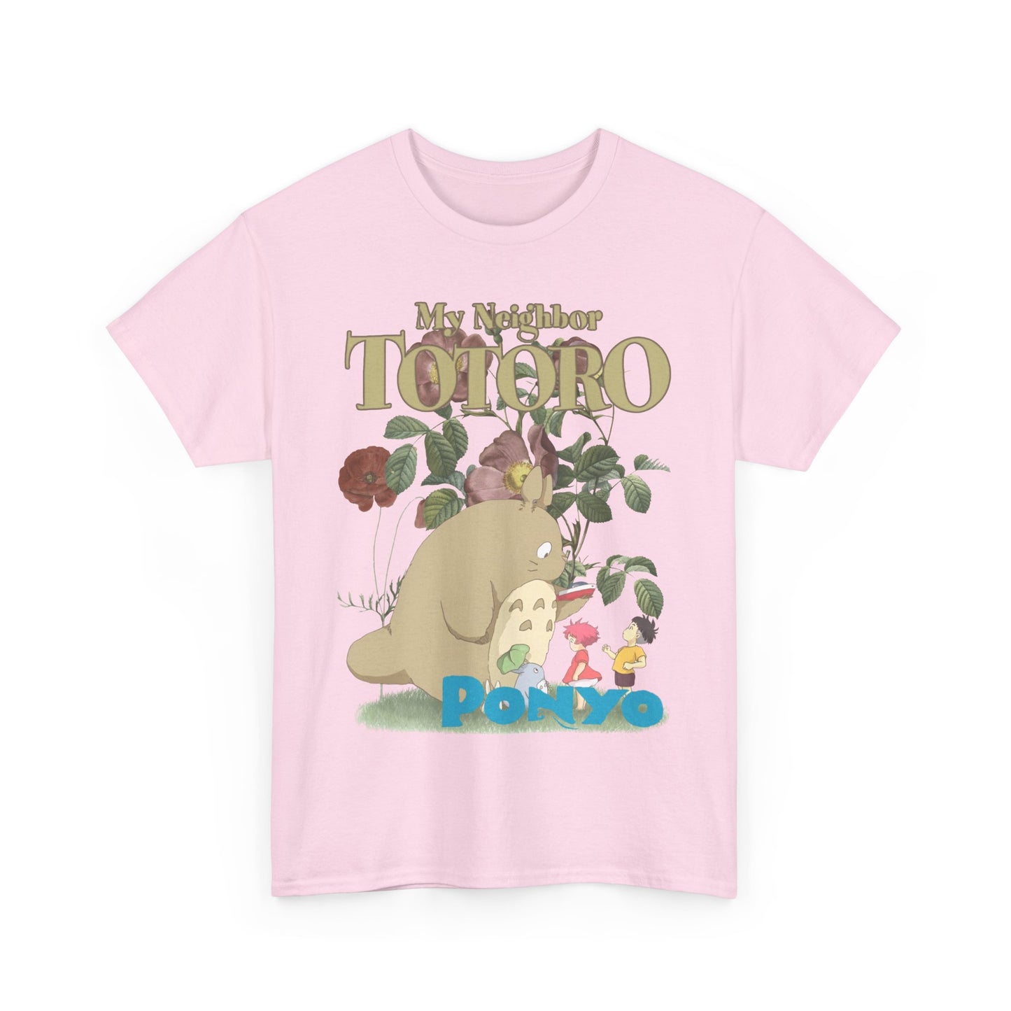 Totoro and Ponyo T-Shirt 100% Cotton Studio Ghibli Anime Tee