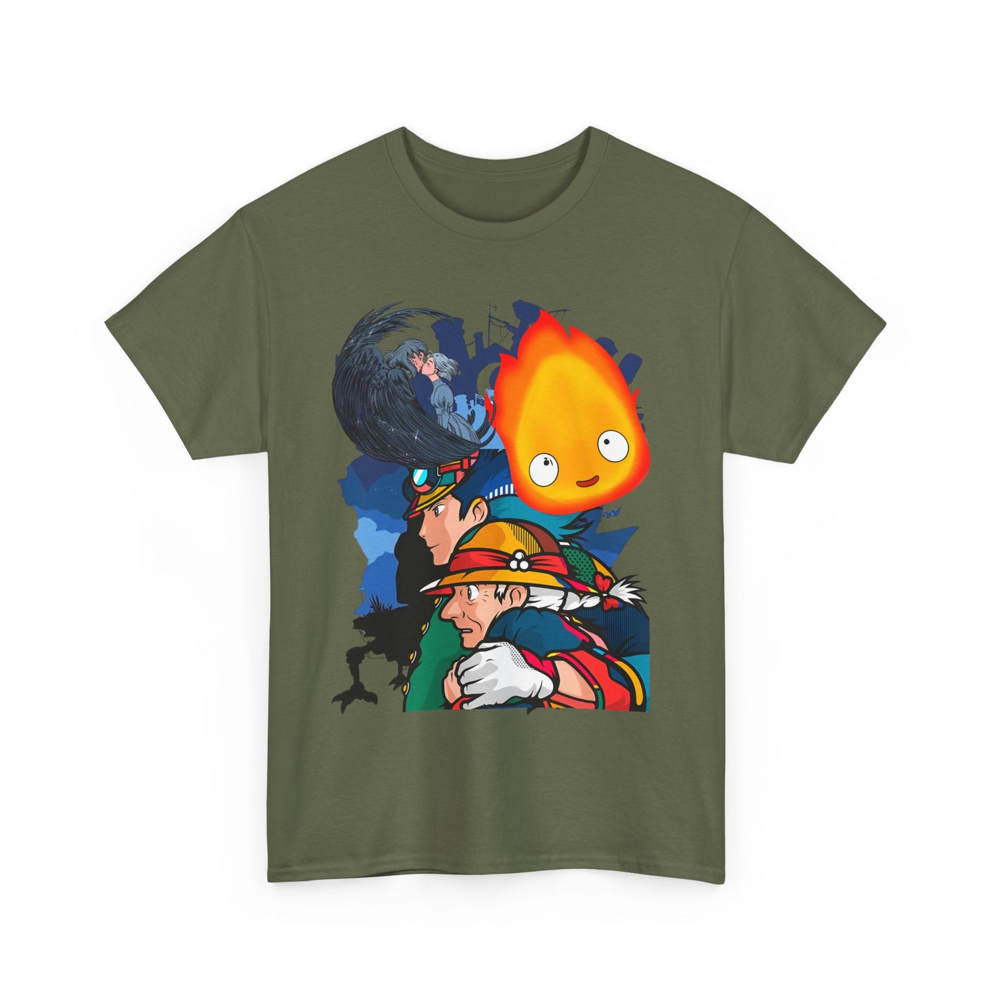 Howl’s Moving Castle T-Shirt 100% Cotton | Studio Ghibli Anime Colors Tee