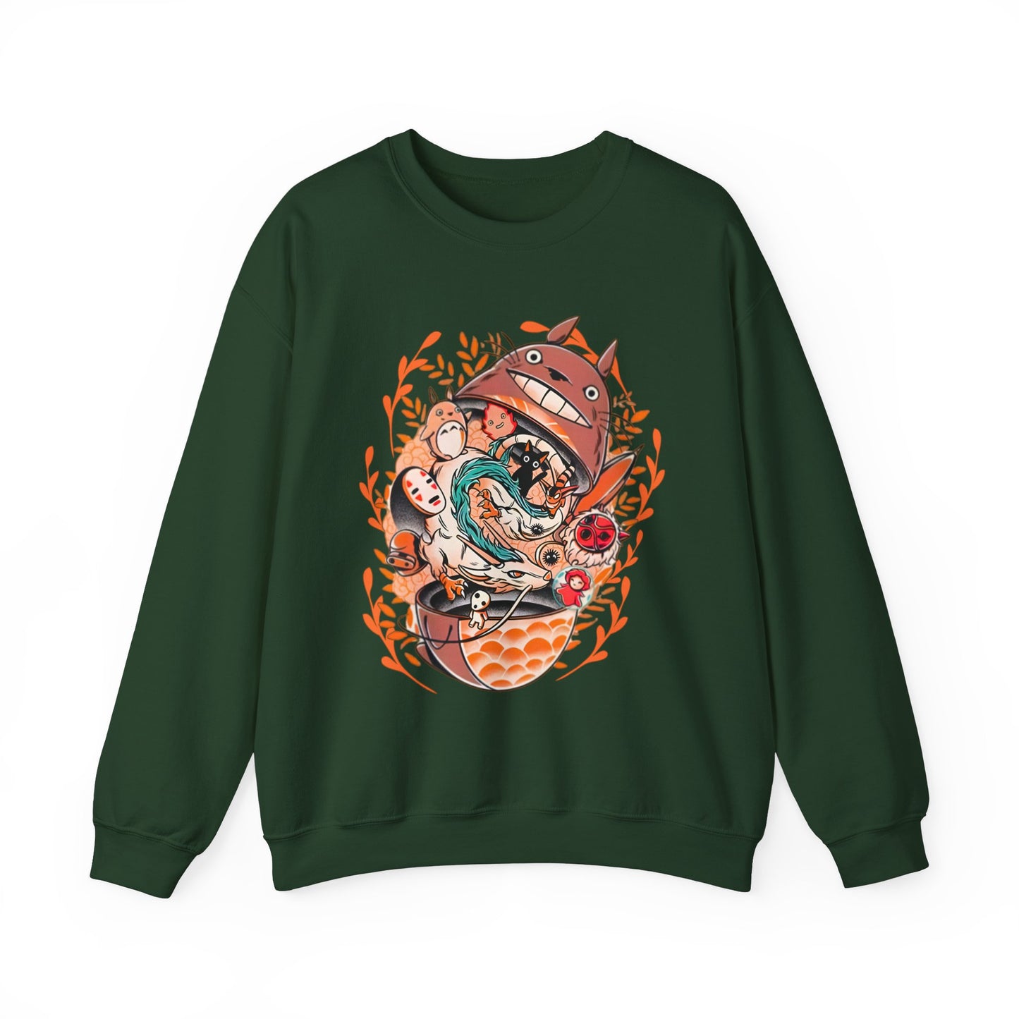 Totoro Matryoshka Ghibli Sweatshirt – Cozy 100% Cotton Anime Pullover for Studio Ghibli Fans