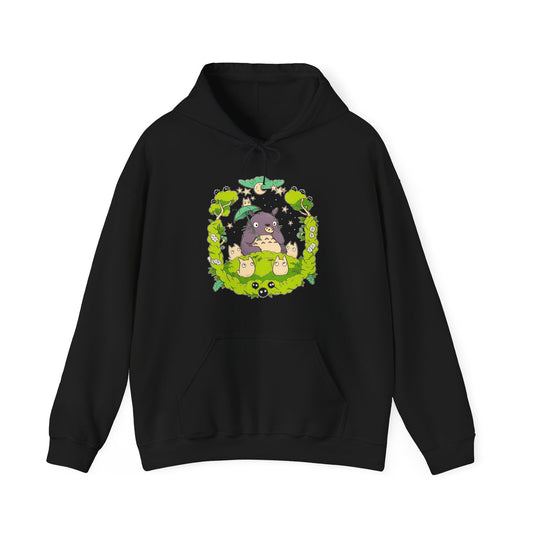 Totoro Forest Magic Hoodie – 100% Cotton Studio Ghibli Hoodie Inspired by My Neighbor Totoro