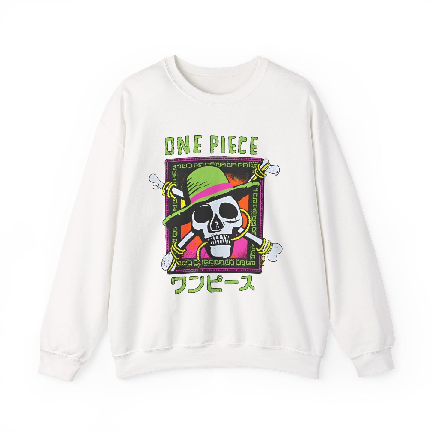 Straw Hat Pirates One Piece Sweatshirt – 100% Cotton Anime Crewneck for Fans