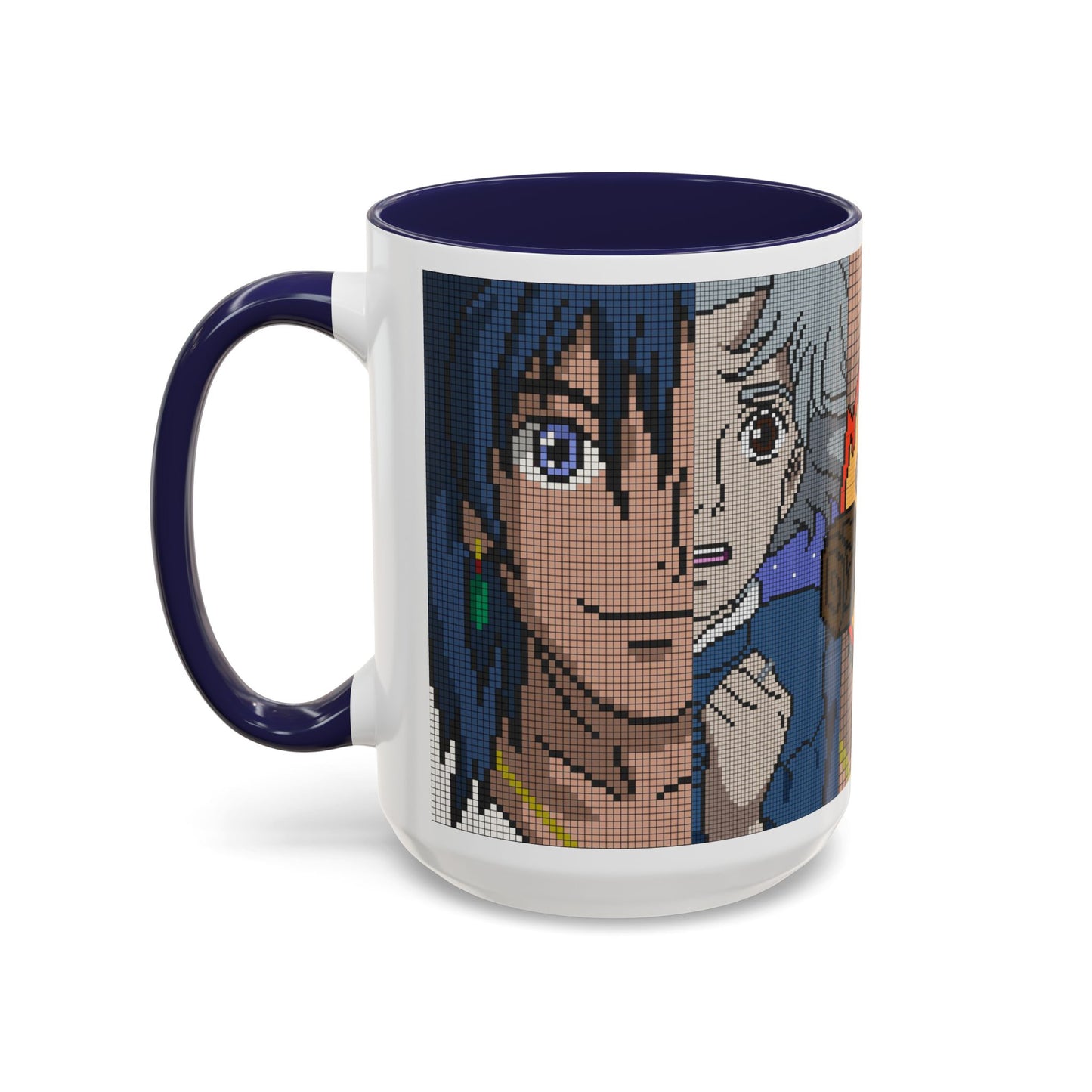 Howl's Moving Castle Pixel Accent Mug – Retro Anime Color Handle Cup 11oz & 15oz – Studio Ghibli Coffee Gift