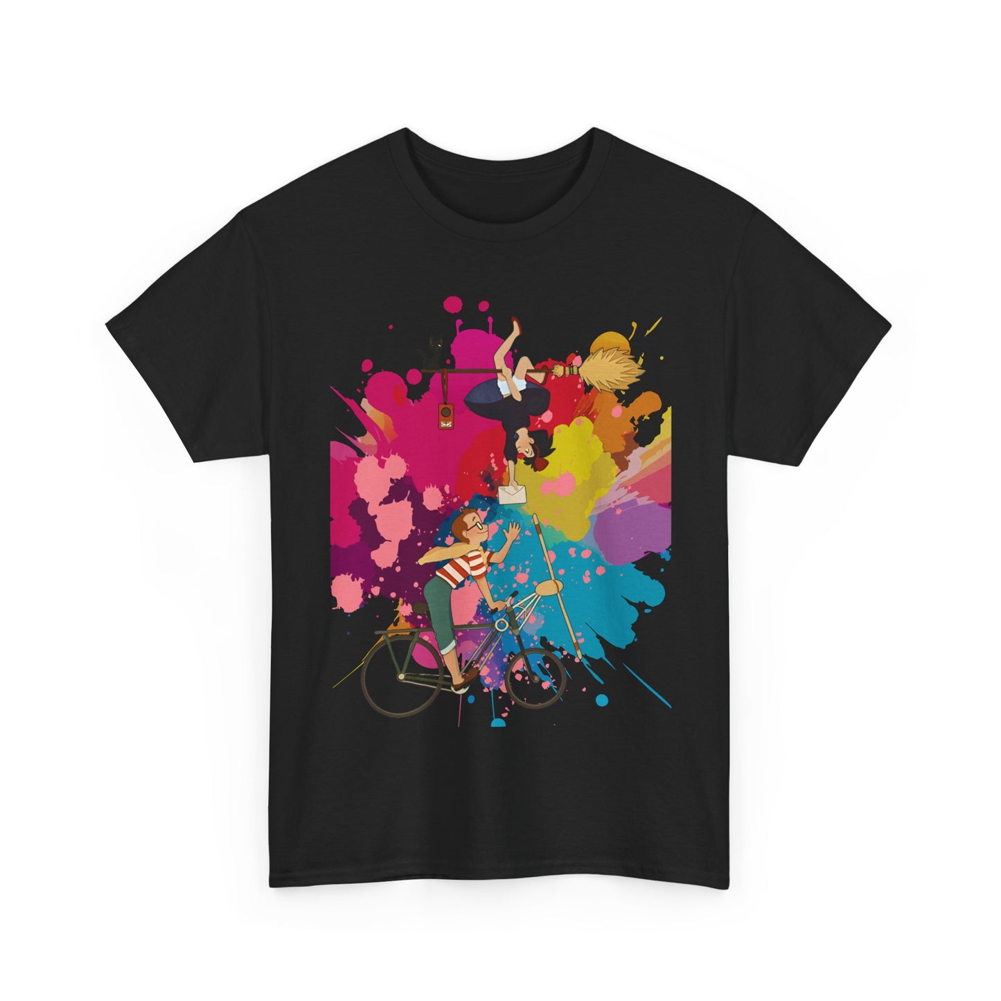 Kiki's Delivery Service Art T-Shirt 100% Cotton Studio Ghibli Tee