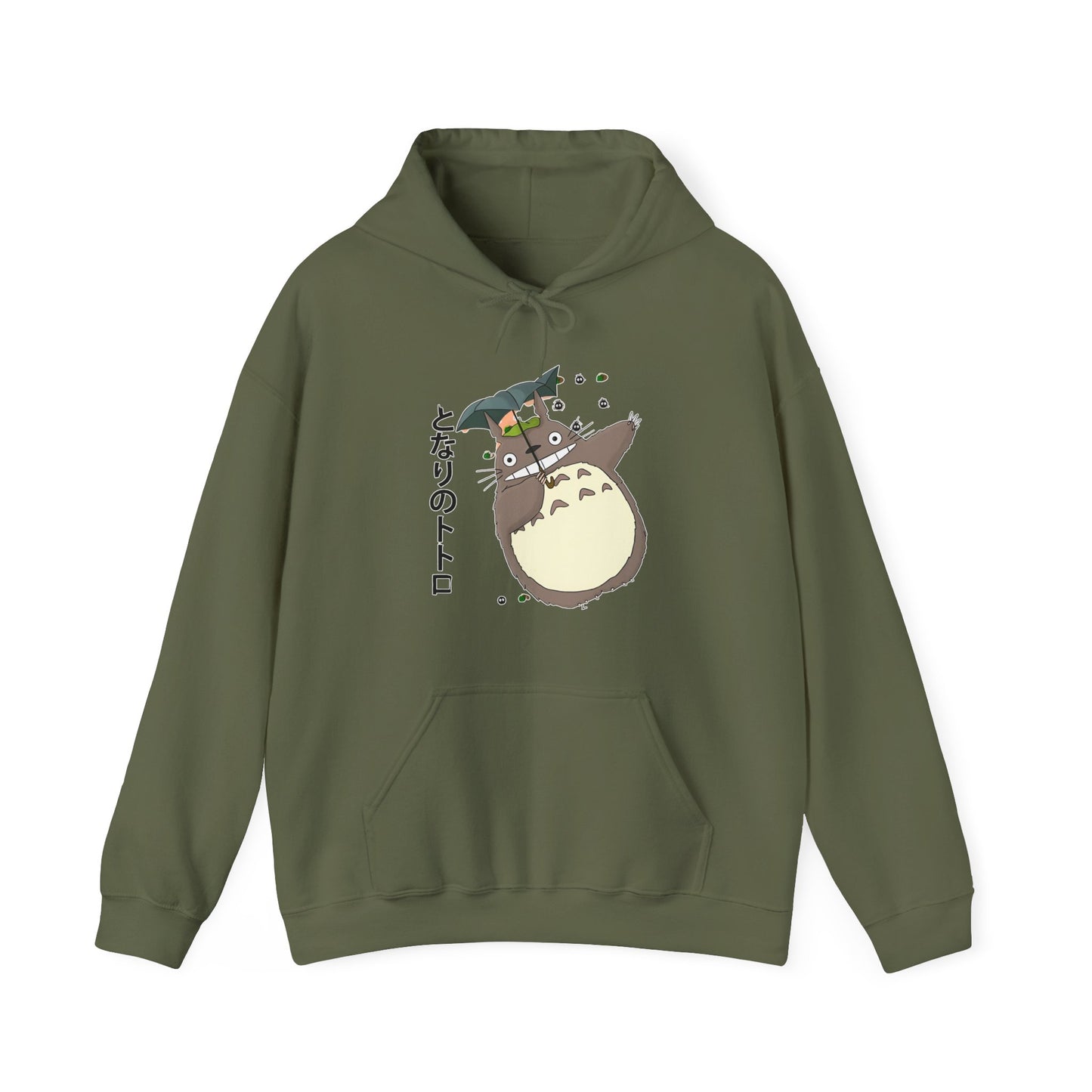 Totoro Funny Face Hoodie – 100% Cotton Cute Studio Ghibli Hoodie for Anime Fans
