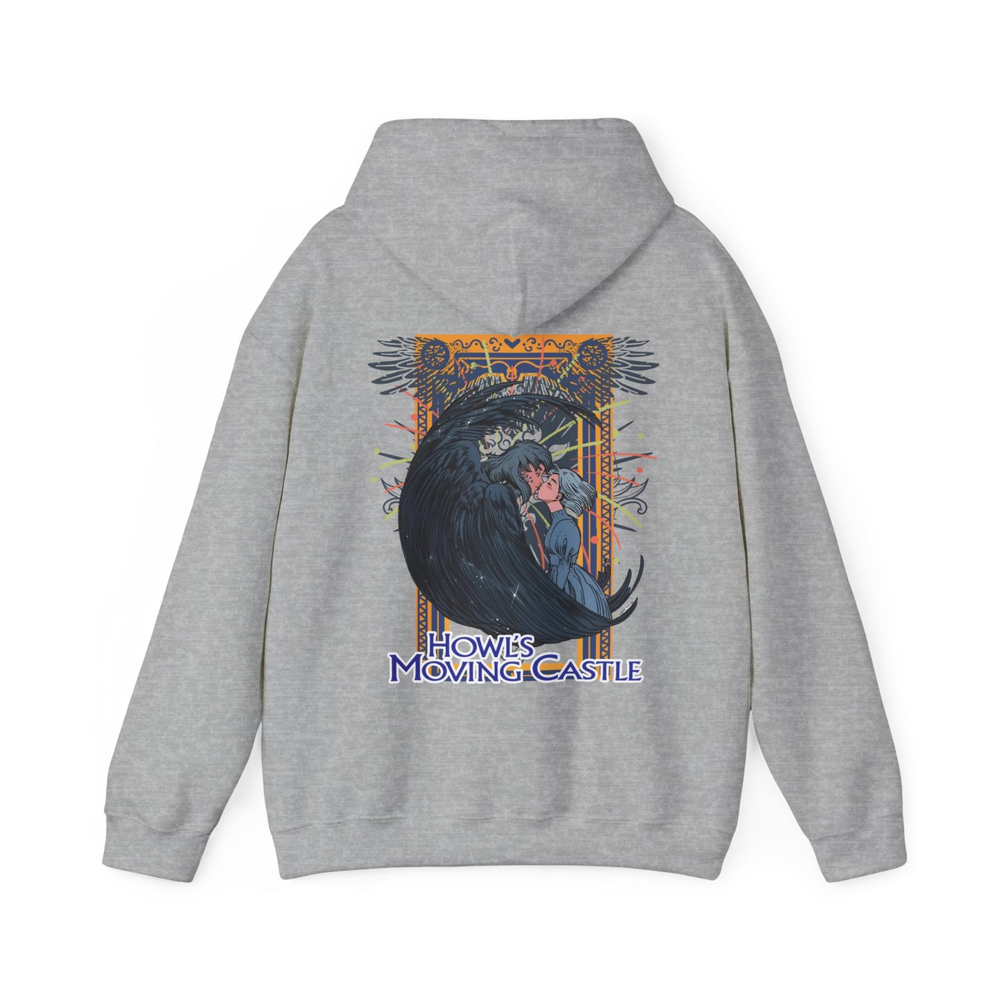 Howl’s Moving Castle Back Print Hoodie – 100% Cotton Studio Ghibli Sweatshirt for Anime Fans