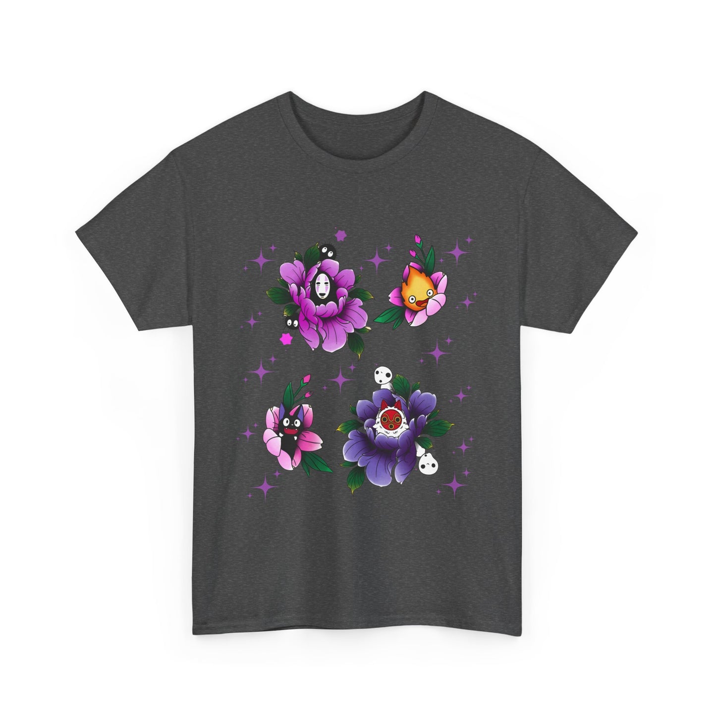Cute Ghibli Characters T-Shirt – 100% Cotton Studio Anime Tee