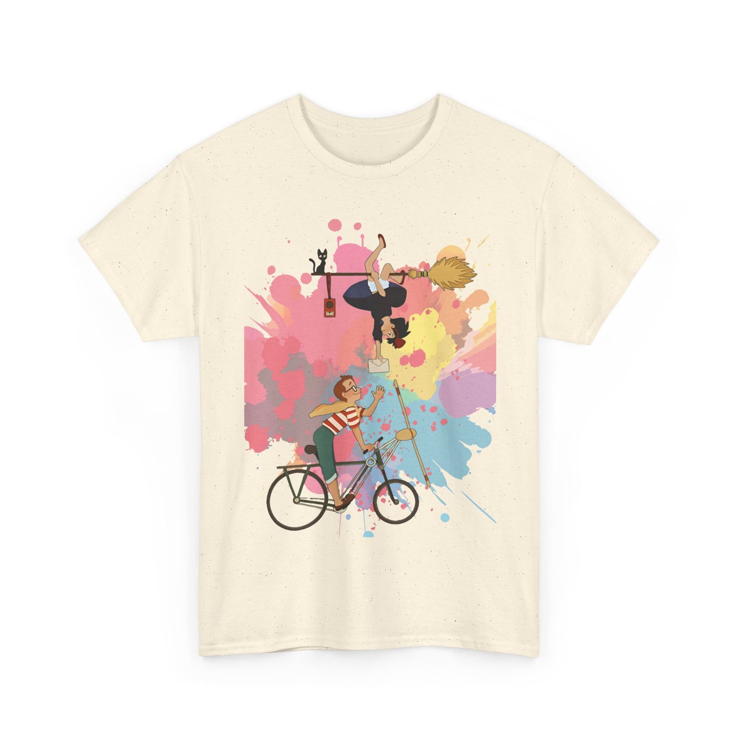 Kiki's Delivery Service Art T-Shirt 100% Cotton Studio Ghibli Tee