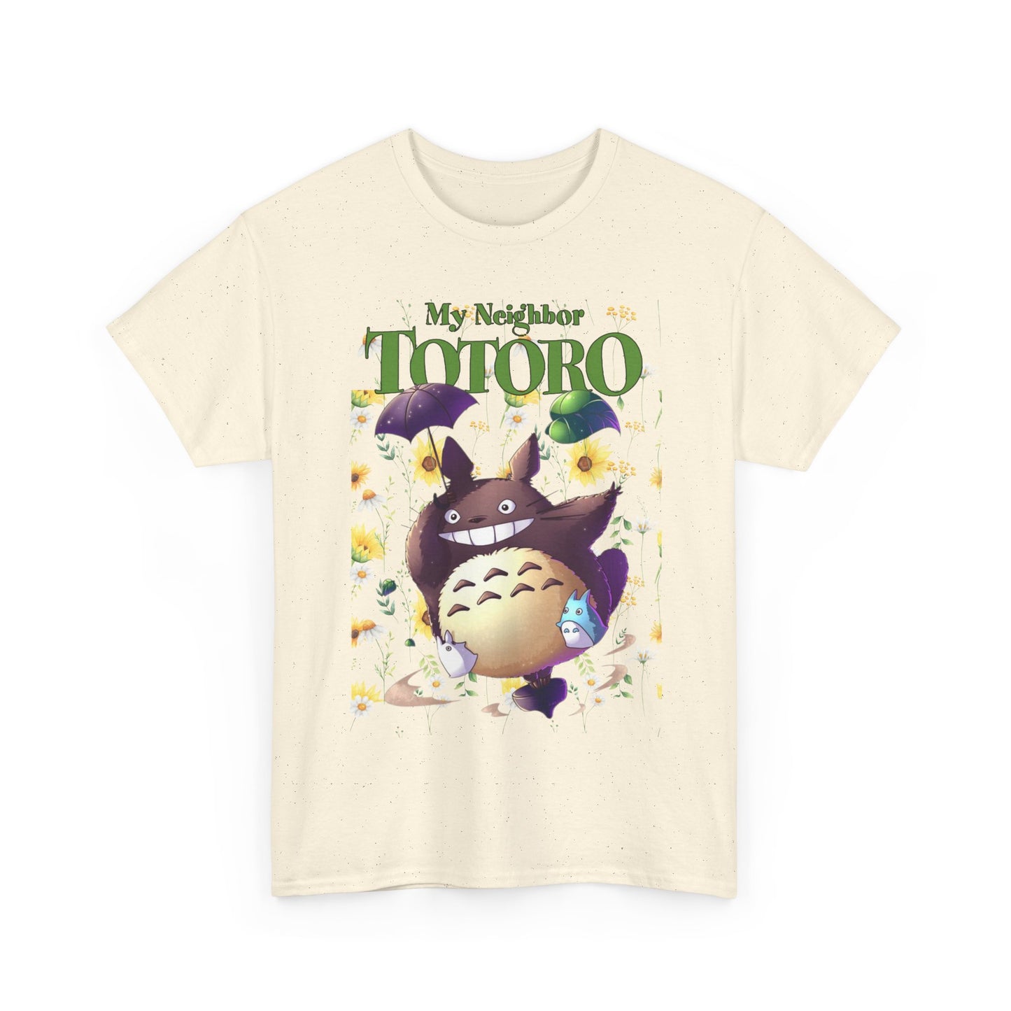 My Neighbor Totoro Umbrella T-Shirt 100% Cotton Studio Ghibli Tee
