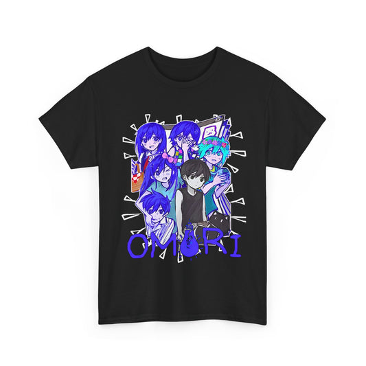 OMORI Family T-Shirt – 100% Cotton Indie Game Tee Featuring Sunny and Friends