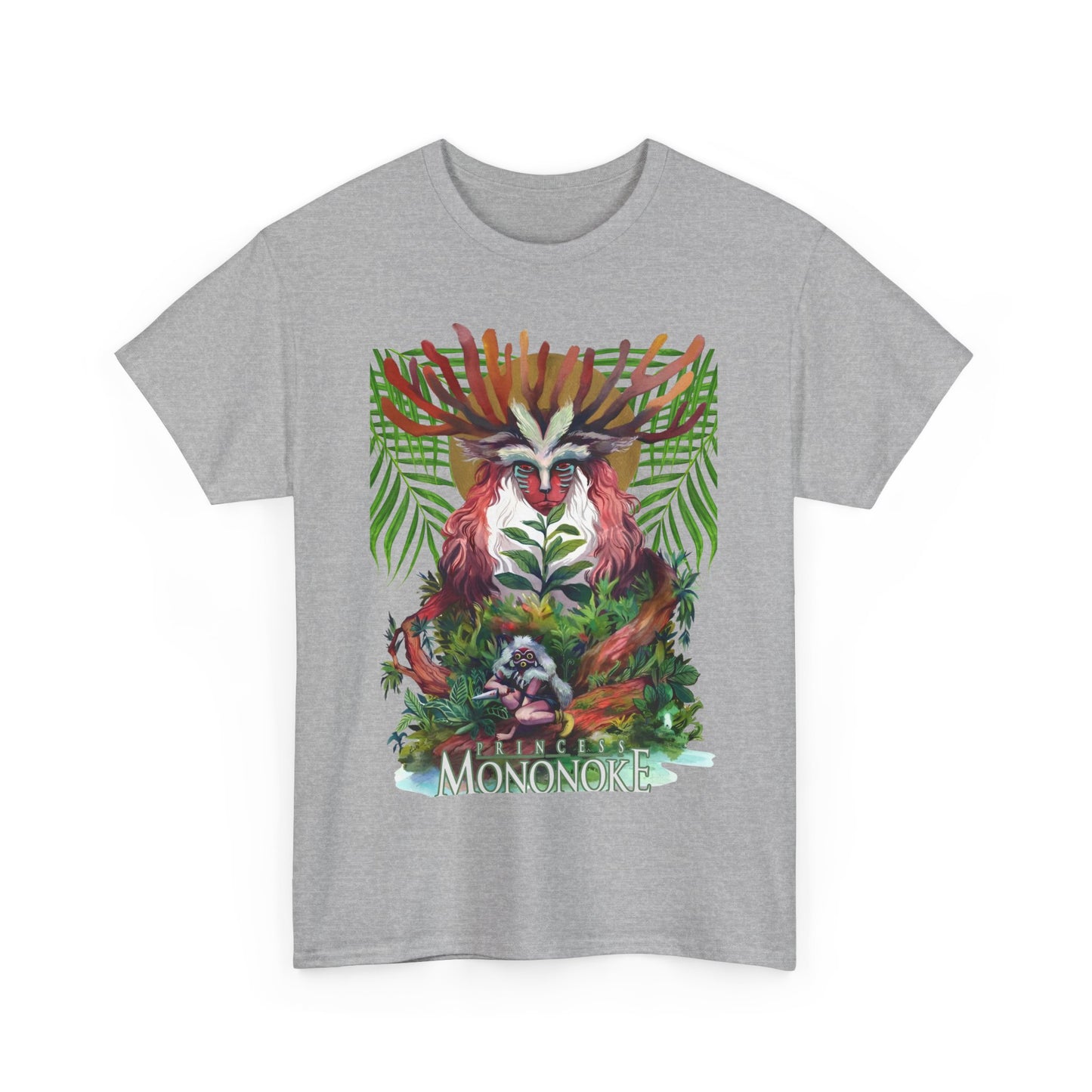 Forest Spirit T-Shirt 100% Cotton Princess Mononoke Studio Ghibli Tee