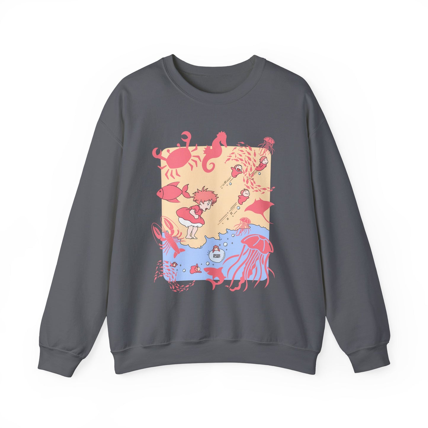 Ponyo Sea World Sweatshirt – 100% Cotton Studio Ghibli Ocean Anime Pullover