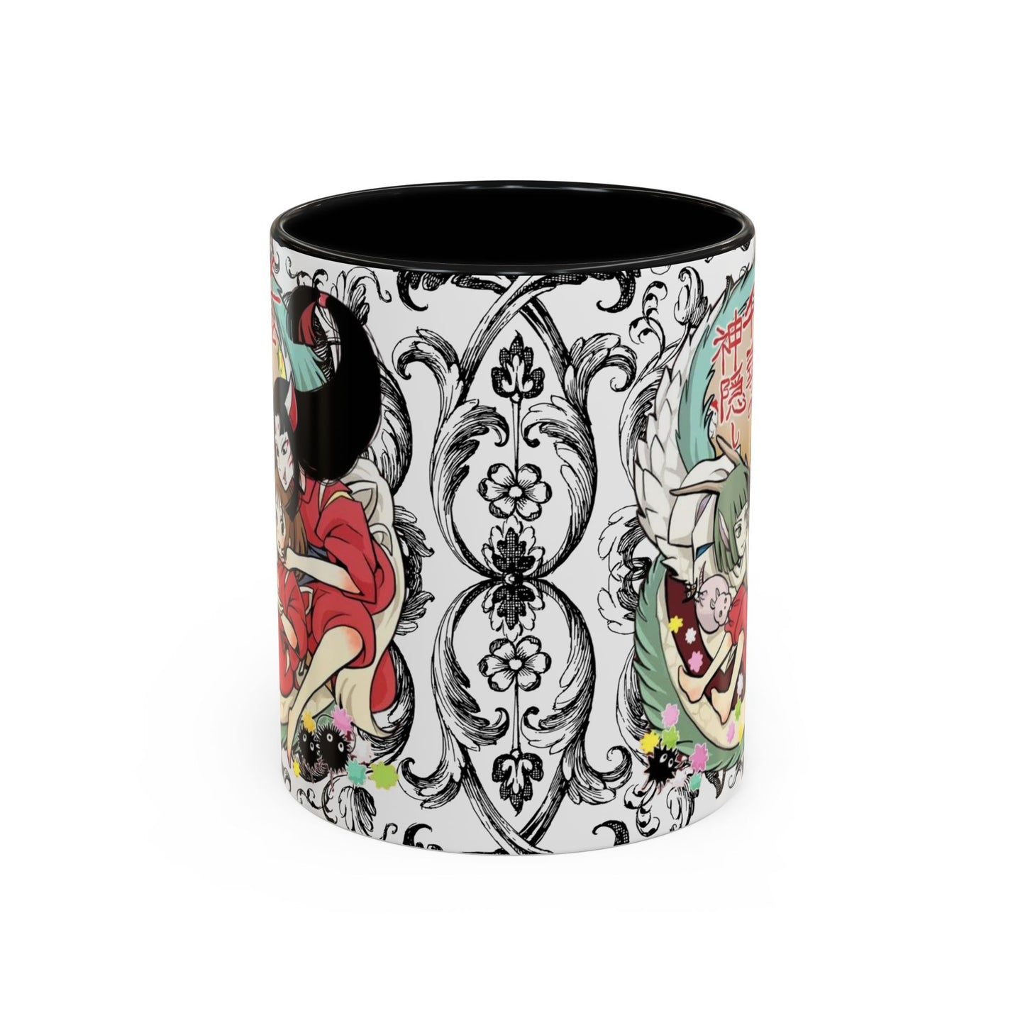 Spirited Away Cool Accent Mug – Studio Ghibli Color Handle Coffee Cup – 11oz & 15oz Ceramic Gift for Anime Fans
