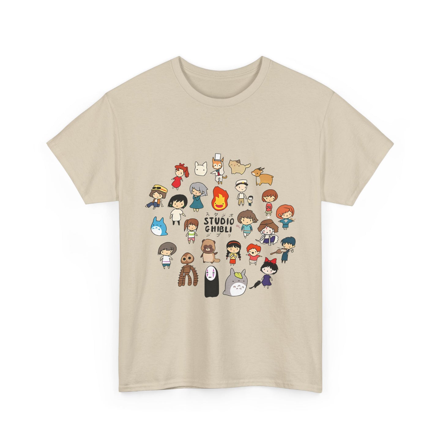 Chibi Ghibli T-Shirt – Cute Anime Characters Tee in 100% Cotton