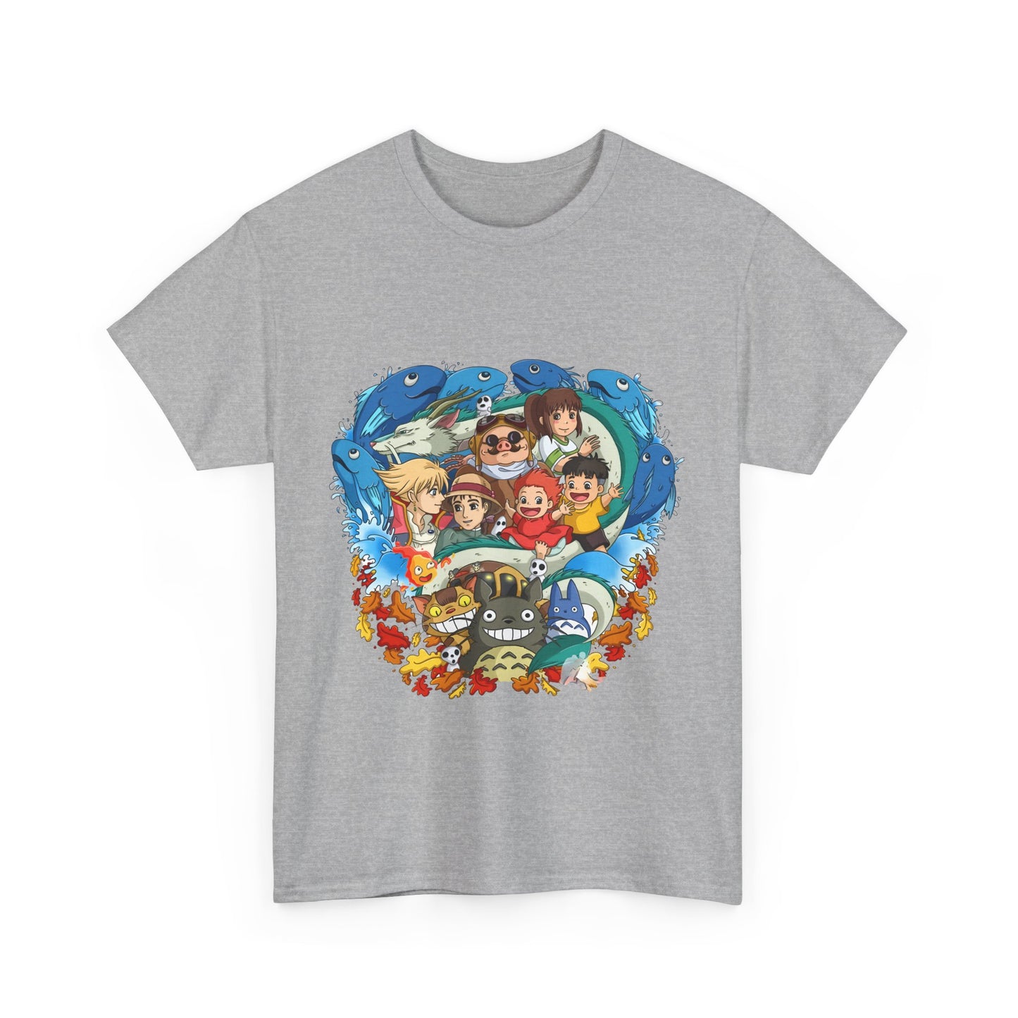 Studio Ghibli Characters T-Shirt – 100% Cotton Anime Tee for Ghibli Fans