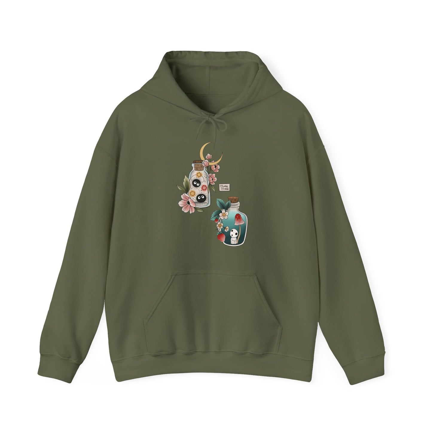 Soot Sprites Hoodie – 100% Cotton Gildan 18500 | Studio Ghibli Cute Anime Hoodie