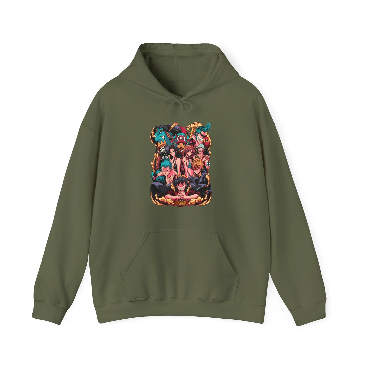 One Piece Characters Hoodie – 100% Cotton Anime Hoodie Featuring Straw Hat Crew