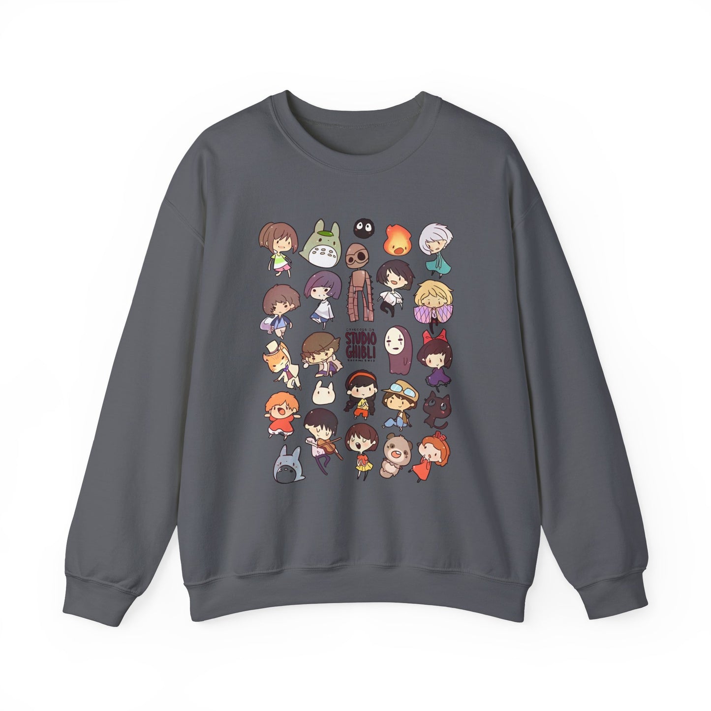 Chibi Studio Ghibli Characters Sweatshirt – 100% Cotton Cozy Anime Pullover for Ghibli Lovers