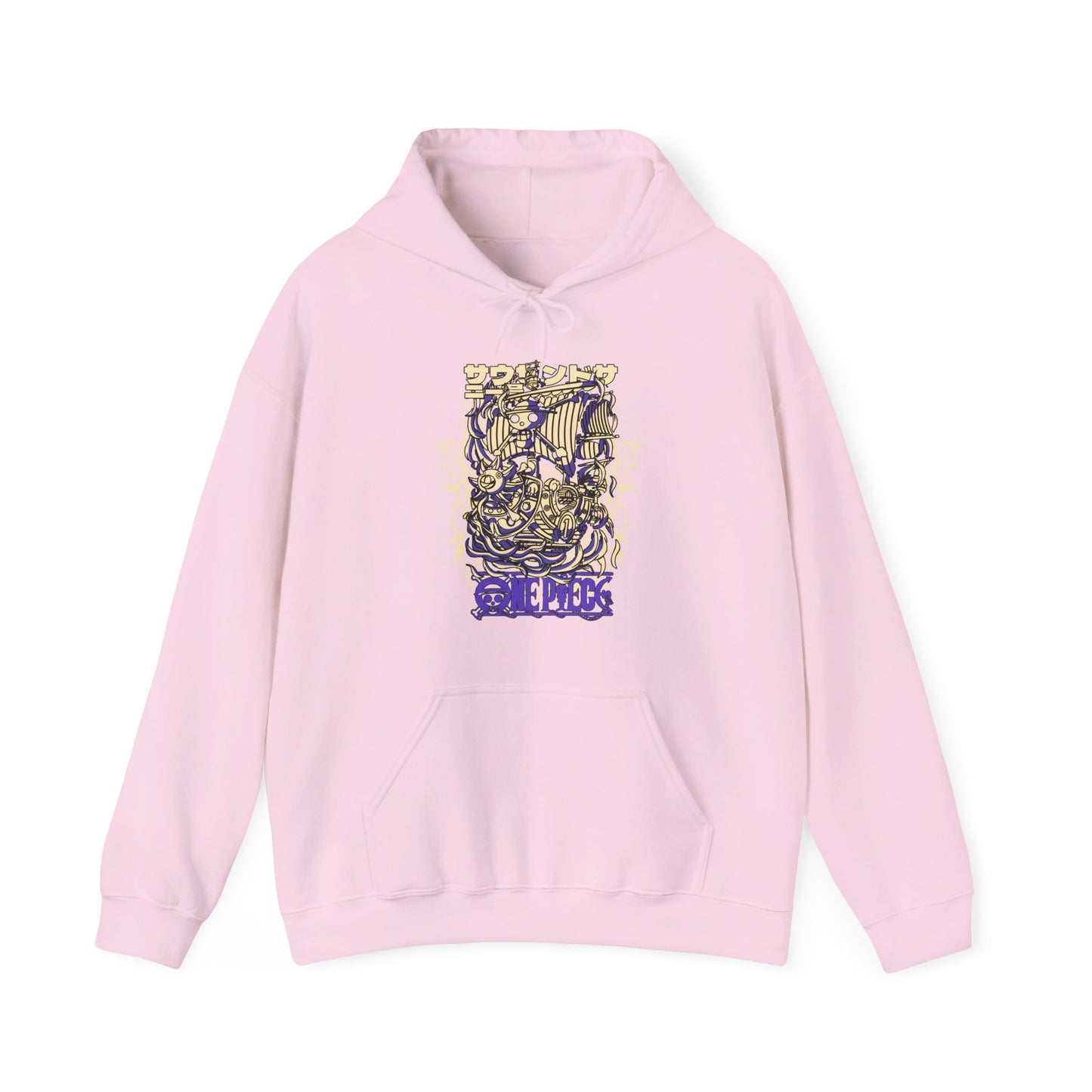One Piece Ship Hoodie – 100% Cotton Anime Hoodie Featuring Going Merry & Thousand Sunny