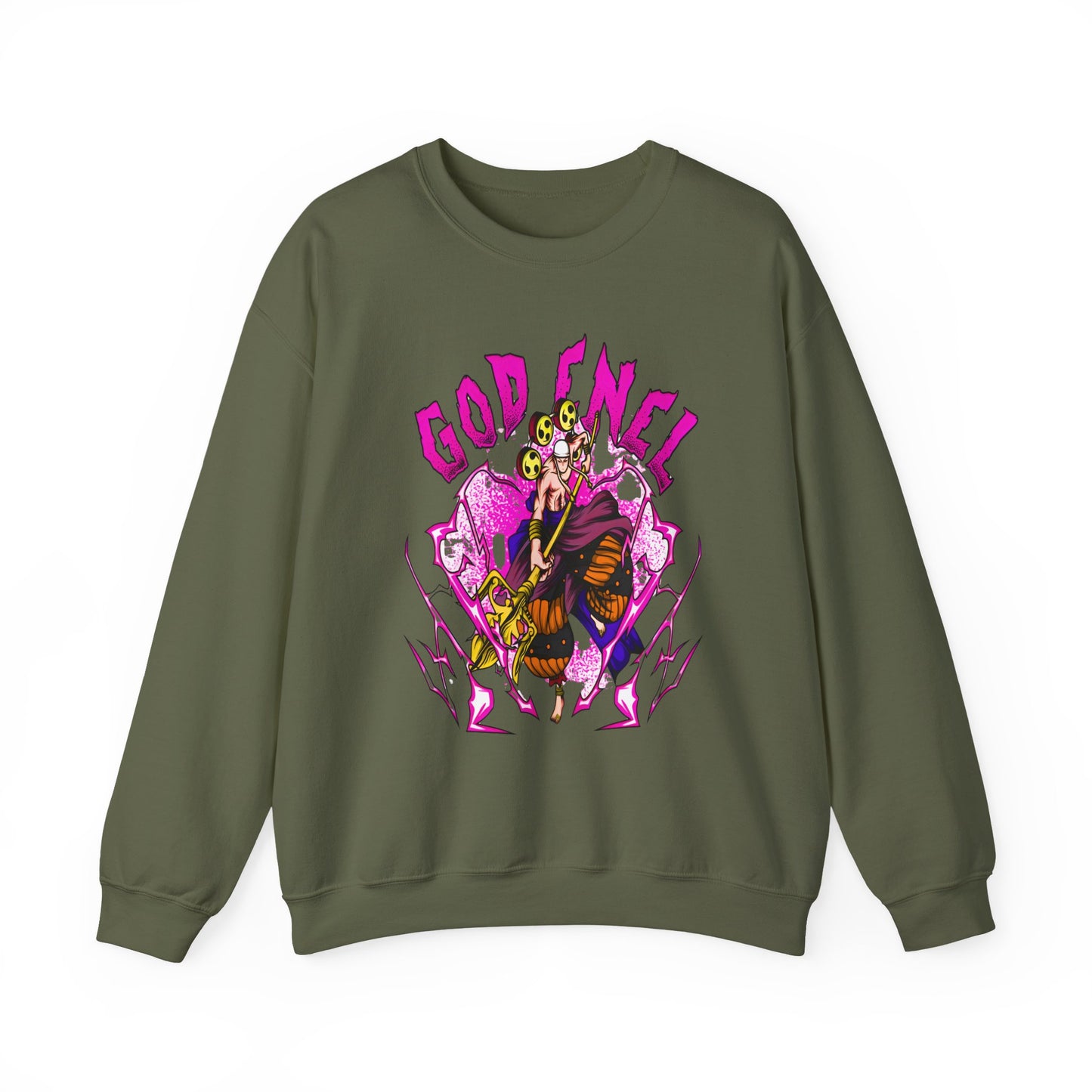 God Enel One Piece Sweatshirt – 100% Cotton Anime Pullover Featuring Thunder God of Skypiea