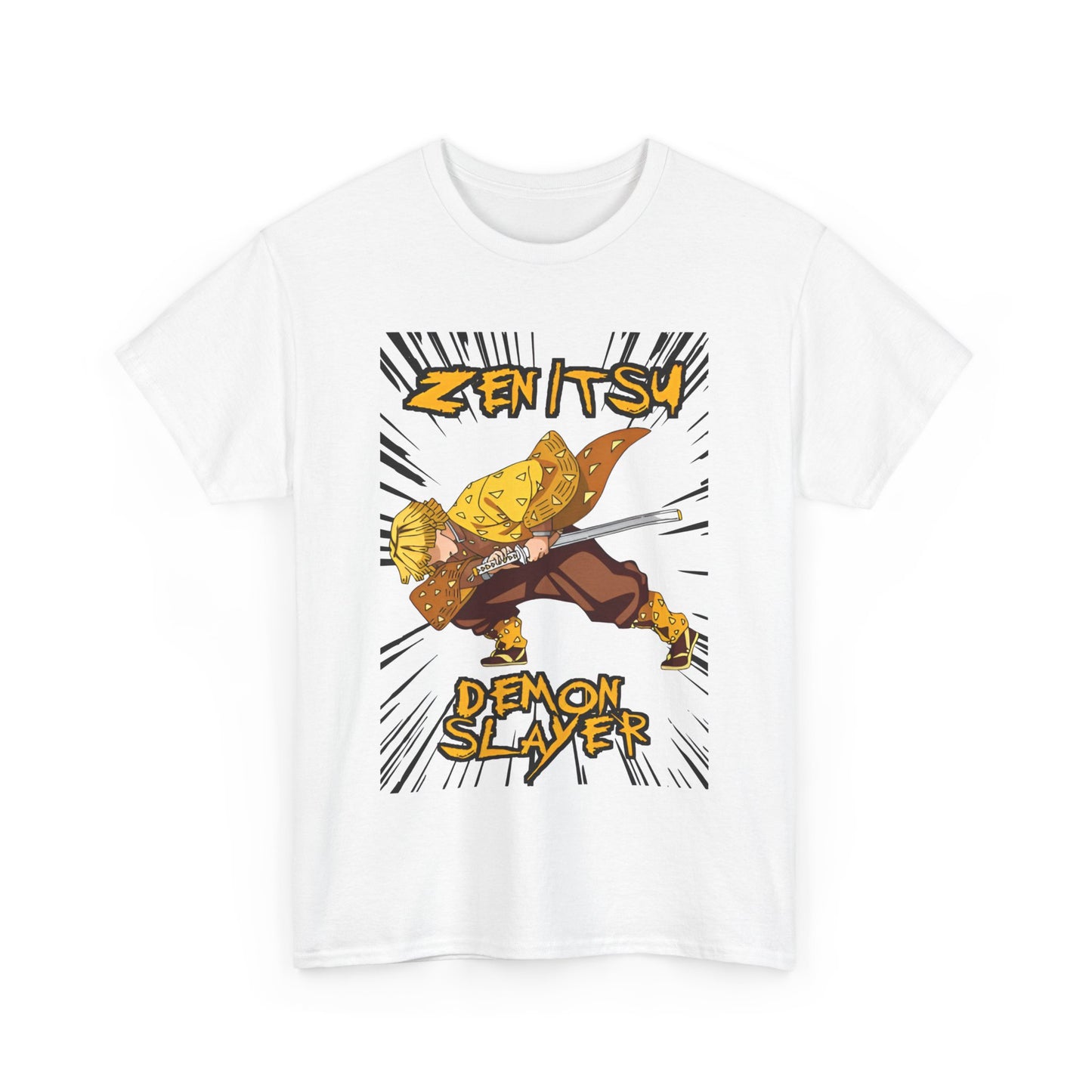 Zenitsu Agatsuma T-Shirt – 100% Cotton Demon Slayer Anime Shirt