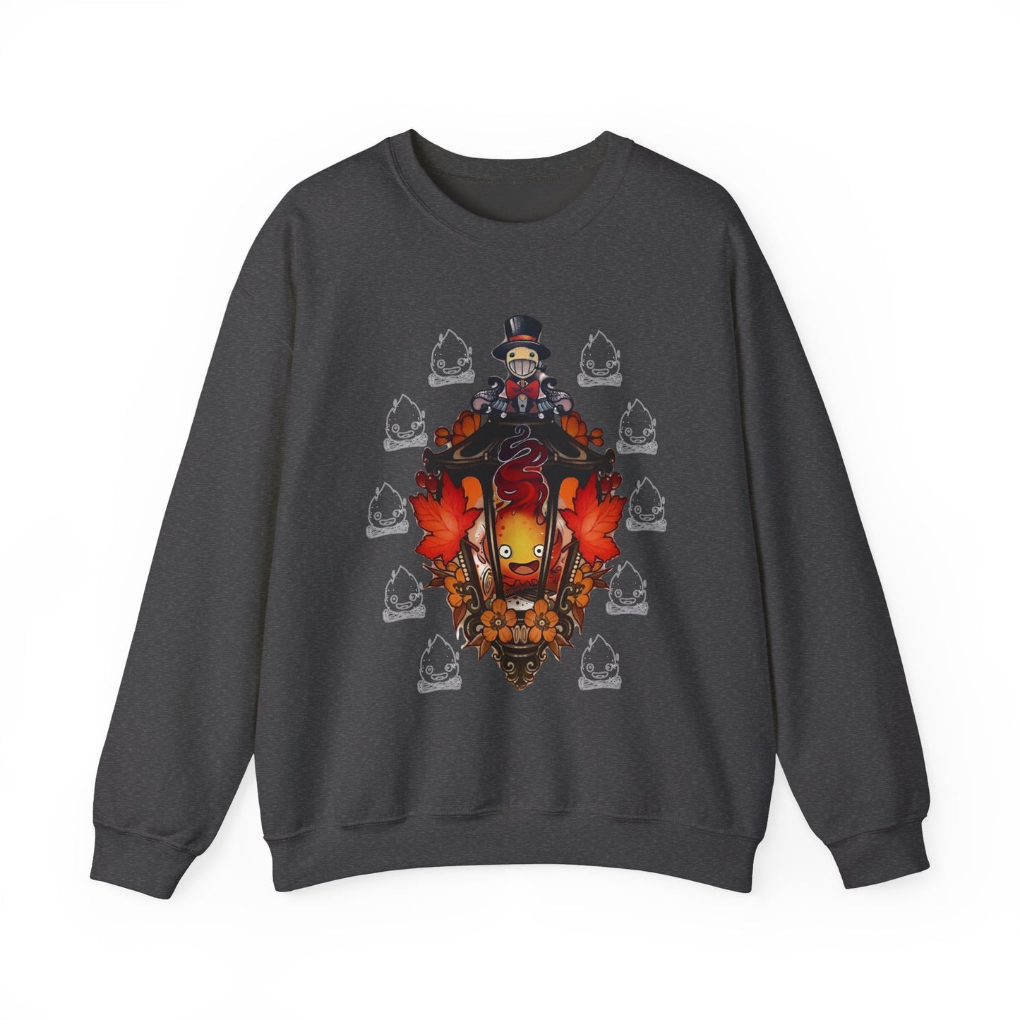 Calcifer Sweatshirt – 100% Cotton Howl's Moving Castle Studio Ghibli Cozy Pullover