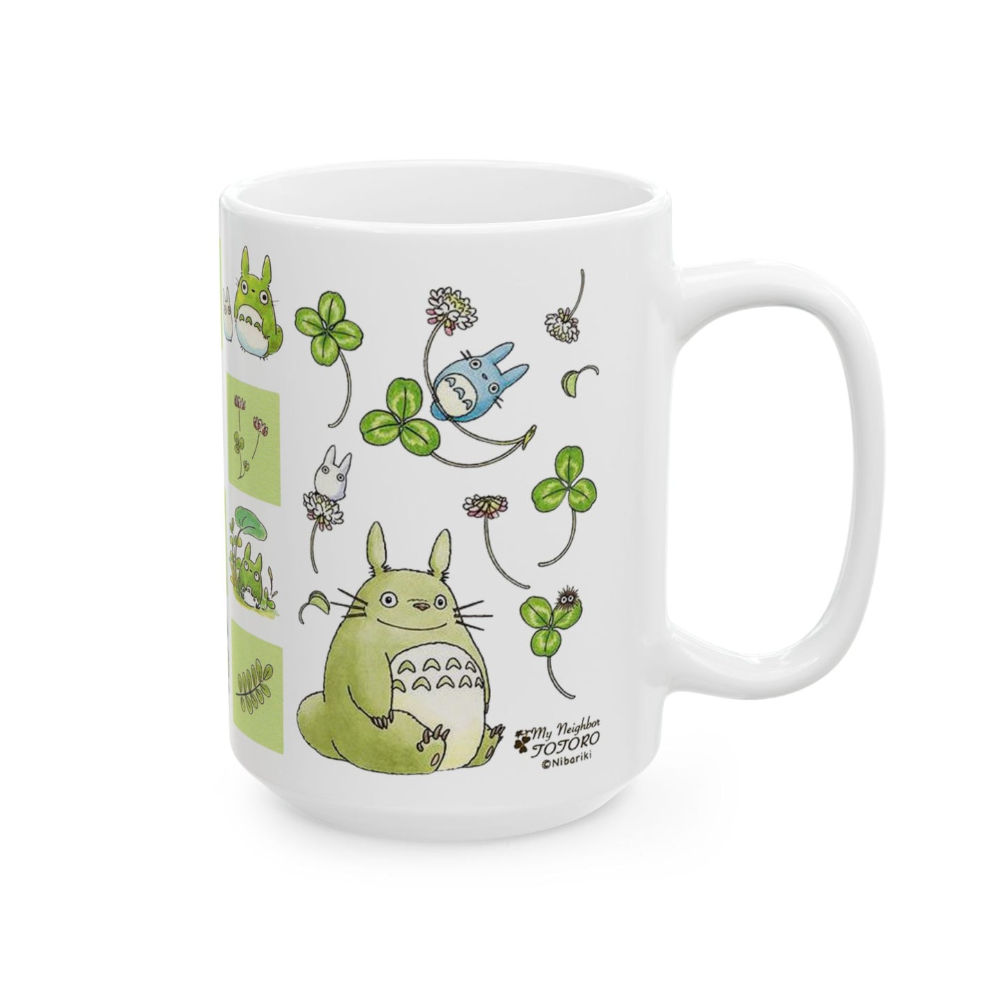 Totoro Green Mug – Studio Ghibli Ceramic Coffee Cup – 11oz & 15oz Gift for My Neighbor Totoro Fans