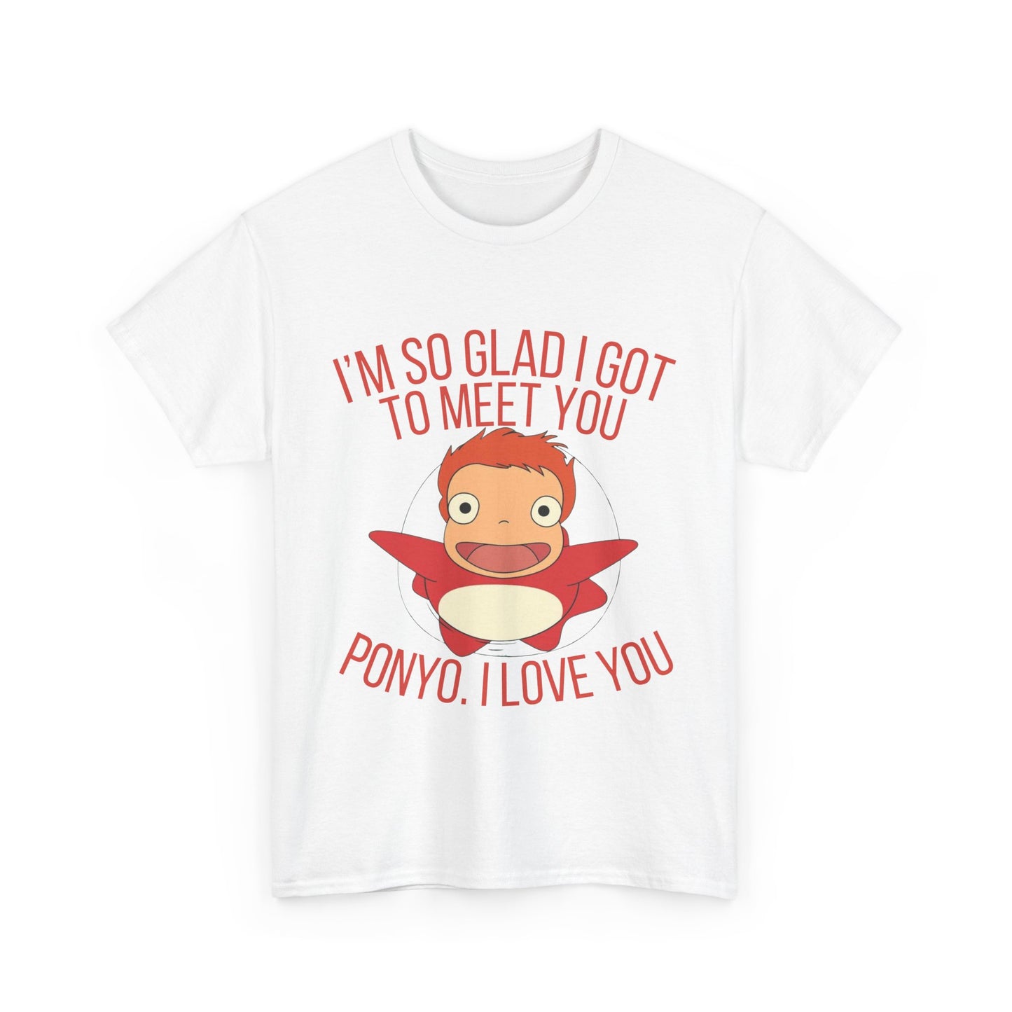 Ponyo Studio Ghibli Art T-Shirt 100% Cotton Anime Tee