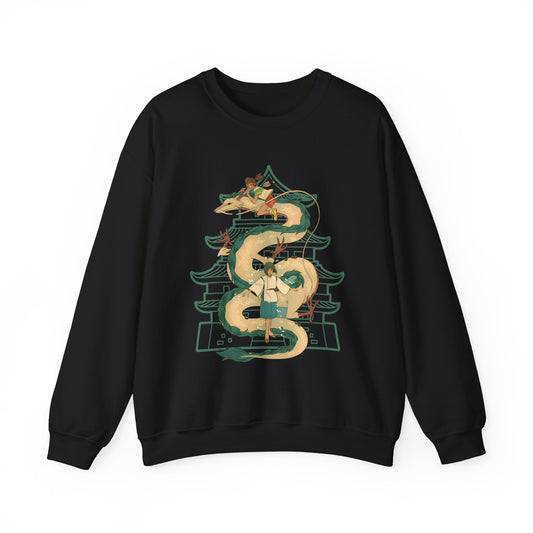 Haku Spirited Away Sweatshirt – 100% Cotton Studio Ghibli Anime Pullover for Fans
