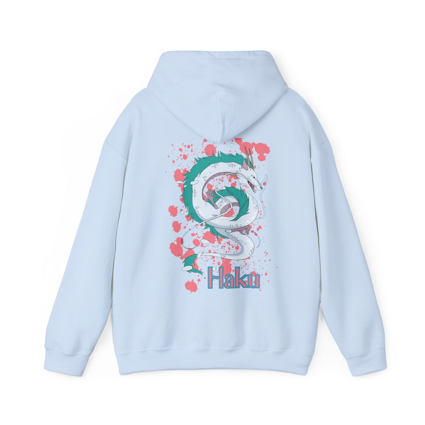 Haku Back Print Hoodie – 100% Cotton Spirited Away Dragon Hoodie | Studio Ghibli Anime Sweater