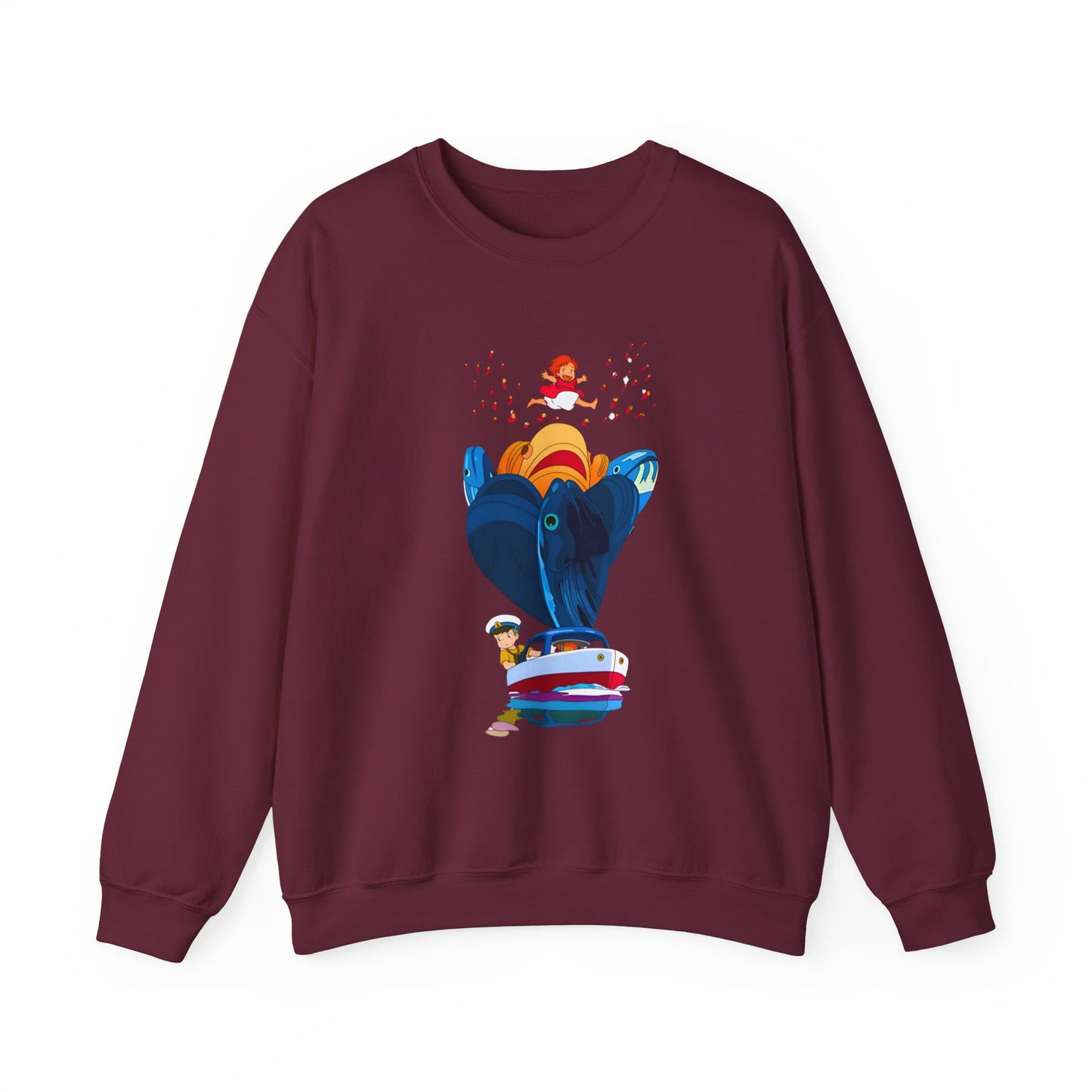 Ponyo and Sosuke Sea Dreams Sweatshirt – 100% Cotton Studio Ghibli Anime Pullover