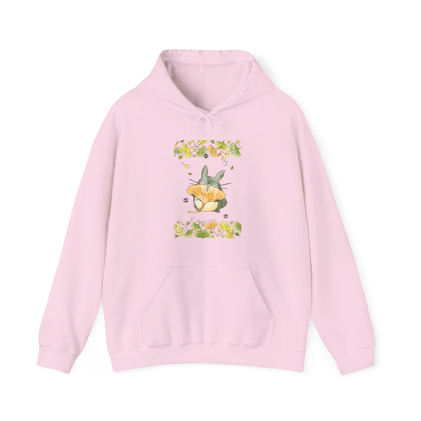 Totoro Flowers Dream Hoodie – 100% Cotton Gildan 18500 | Studio Ghibli Aesthetic Anime Hoodie