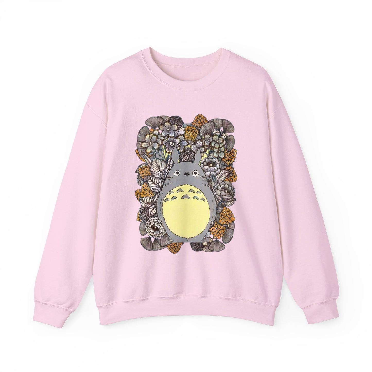 Totoro Plants Sweatshirt – 100% Cotton Studio Ghibli Pullover with Totoro and Nature Design
