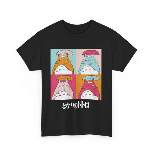 Totoro Aesthetic Art Collage T-Shirt – 100% Cotton Studio Ghibli Inspired Graphic Tee