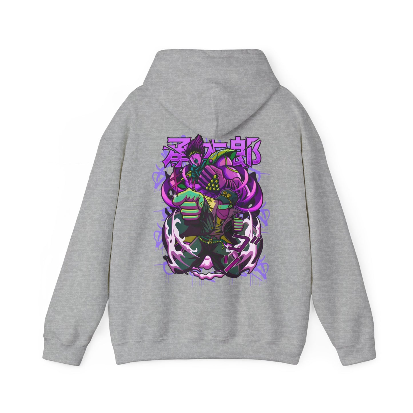JoJo's Bizarre Adventure Back Print Hoodie – 100% Cotton Anime Hoodie for JoJo Fans
