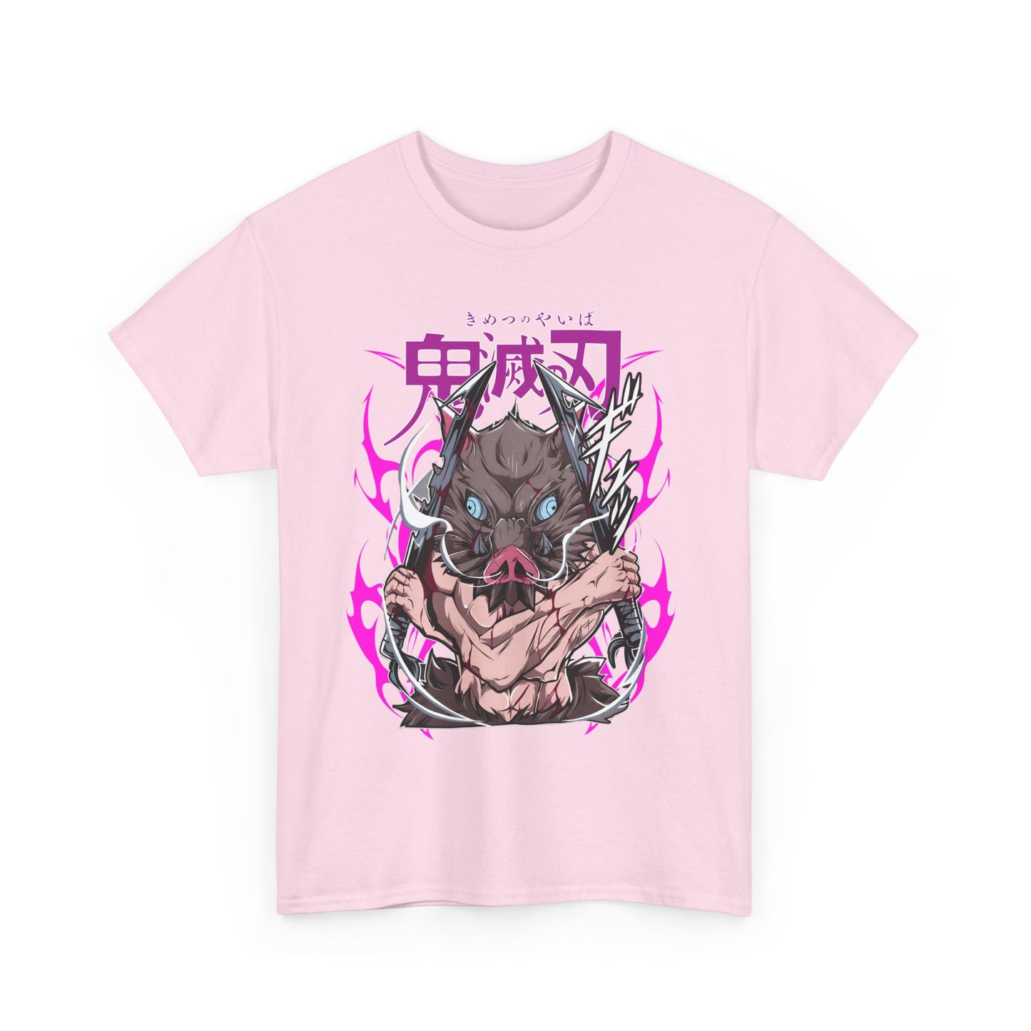 Inosuke Hashibira Demon Slayer T-Shirt – 100% Cotton Anime Tee for Boar Head Fans
