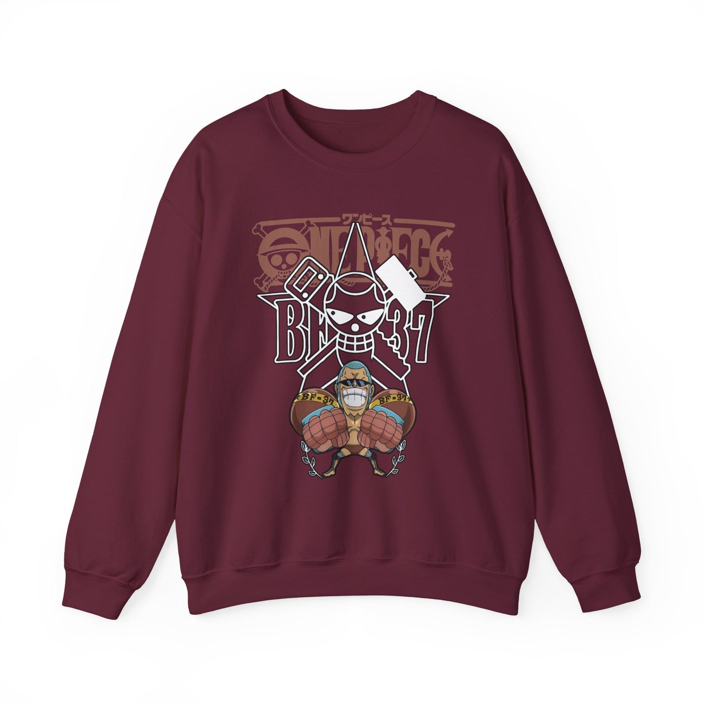 Franky One Piece Sweatshirt – 100% Cotton Anime Crewneck for True Fans