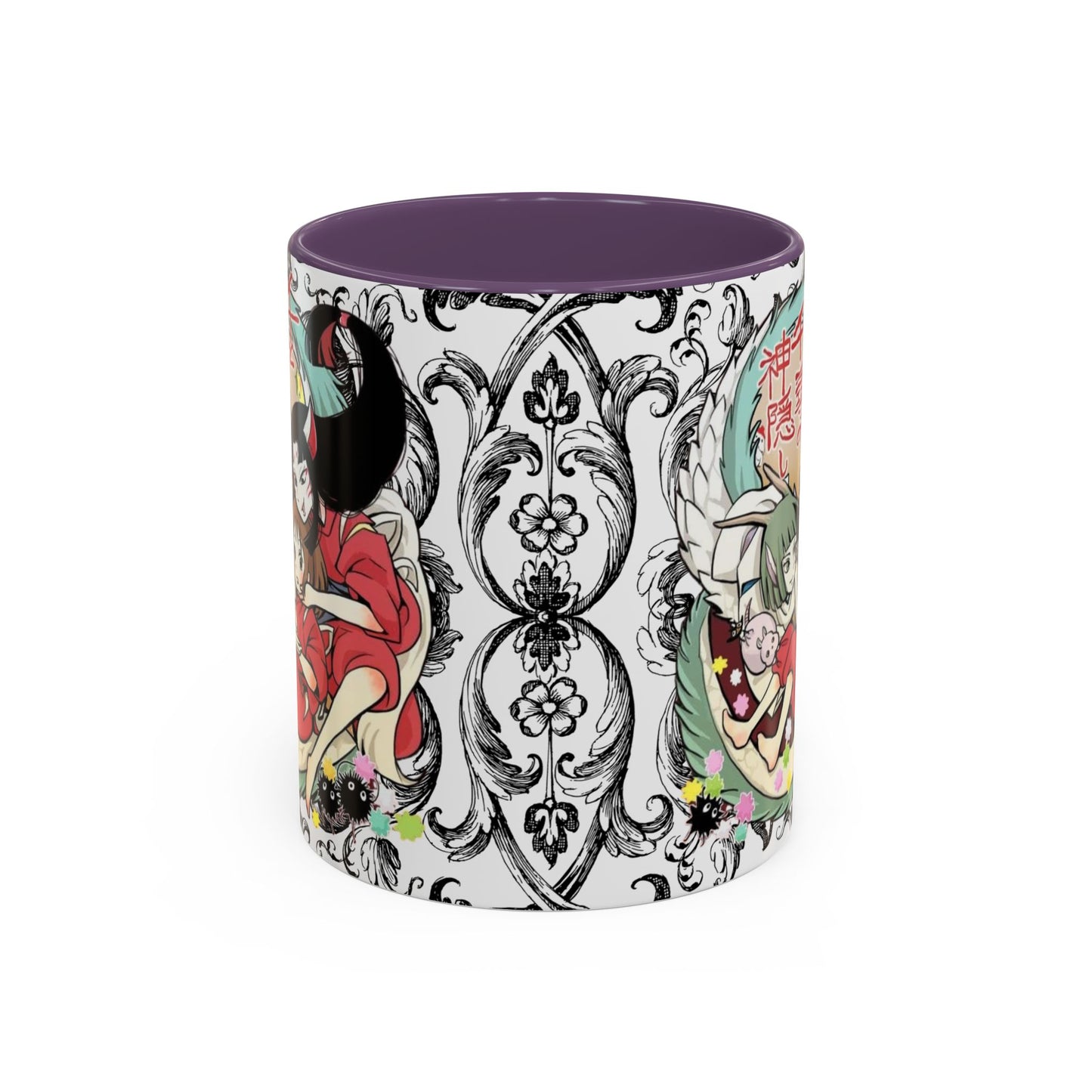 Spirited Away Cool Accent Mug – Studio Ghibli Color Handle Coffee Cup – 11oz & 15oz Ceramic Gift for Anime Fans