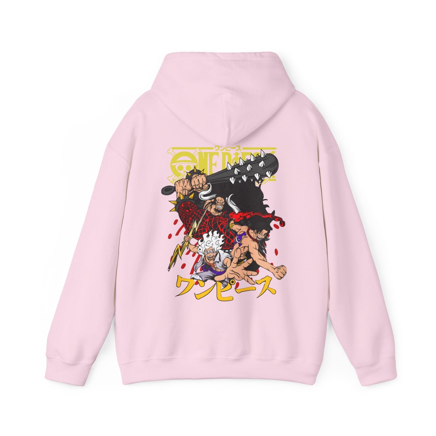 Kaido, Luffy & Ace Back Print Hoodie – 100% Cotton One Piece Anime Sweatshirt