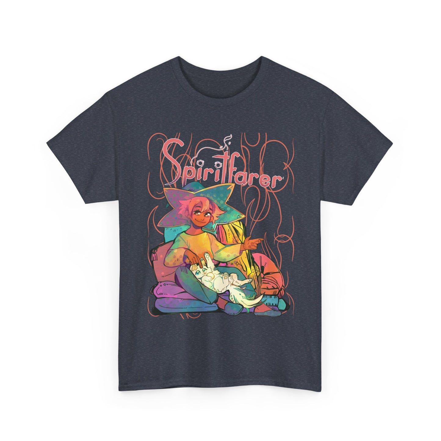 Spiritfarer T-Shirt – 100% Cotton Indie Game Tee Featuring Stella and Daffodil
