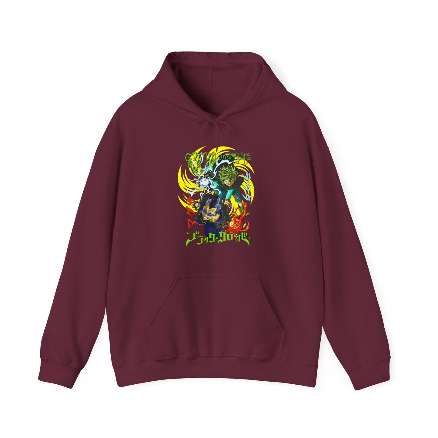 Magna and Luck Black Clover Hoodie – 100% Cotton Anime Pullover for Black Bulls Fans