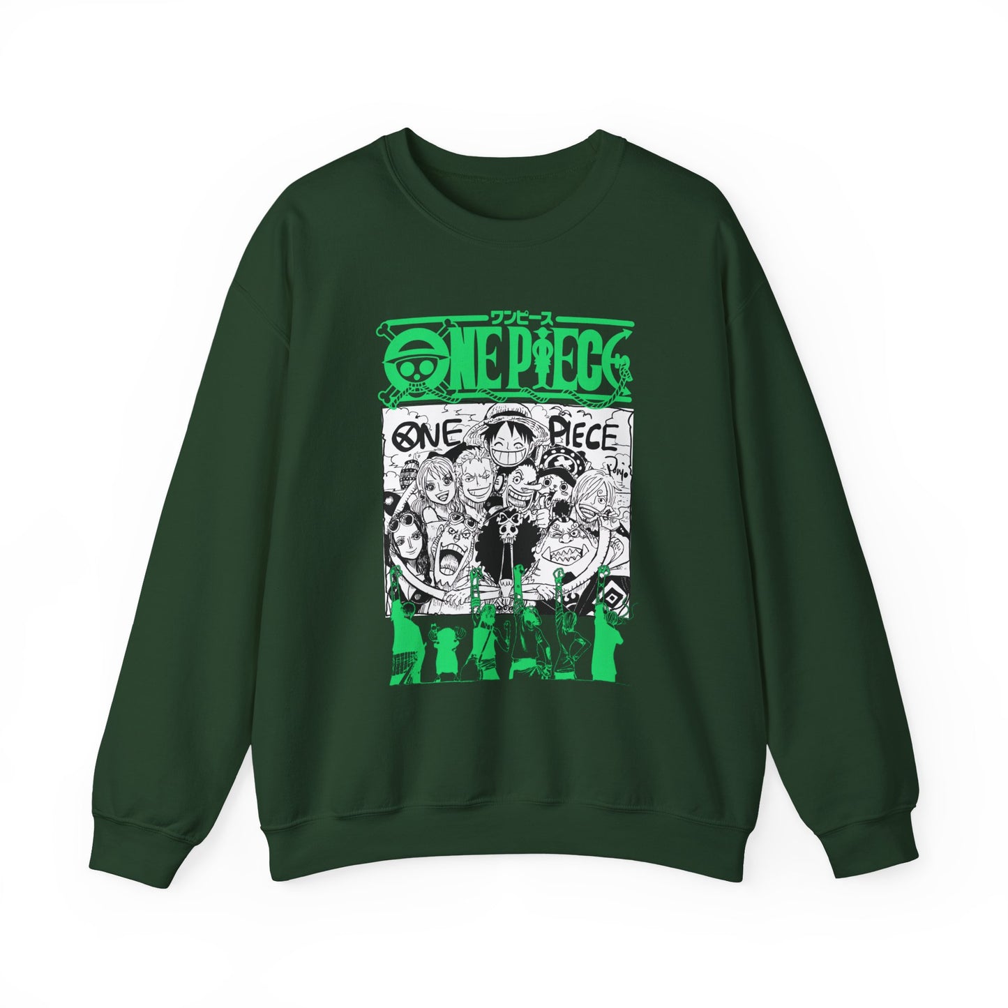One Piece Characters Sweatshirt – 100% Cotton Anime Crew Pullover for True Fans