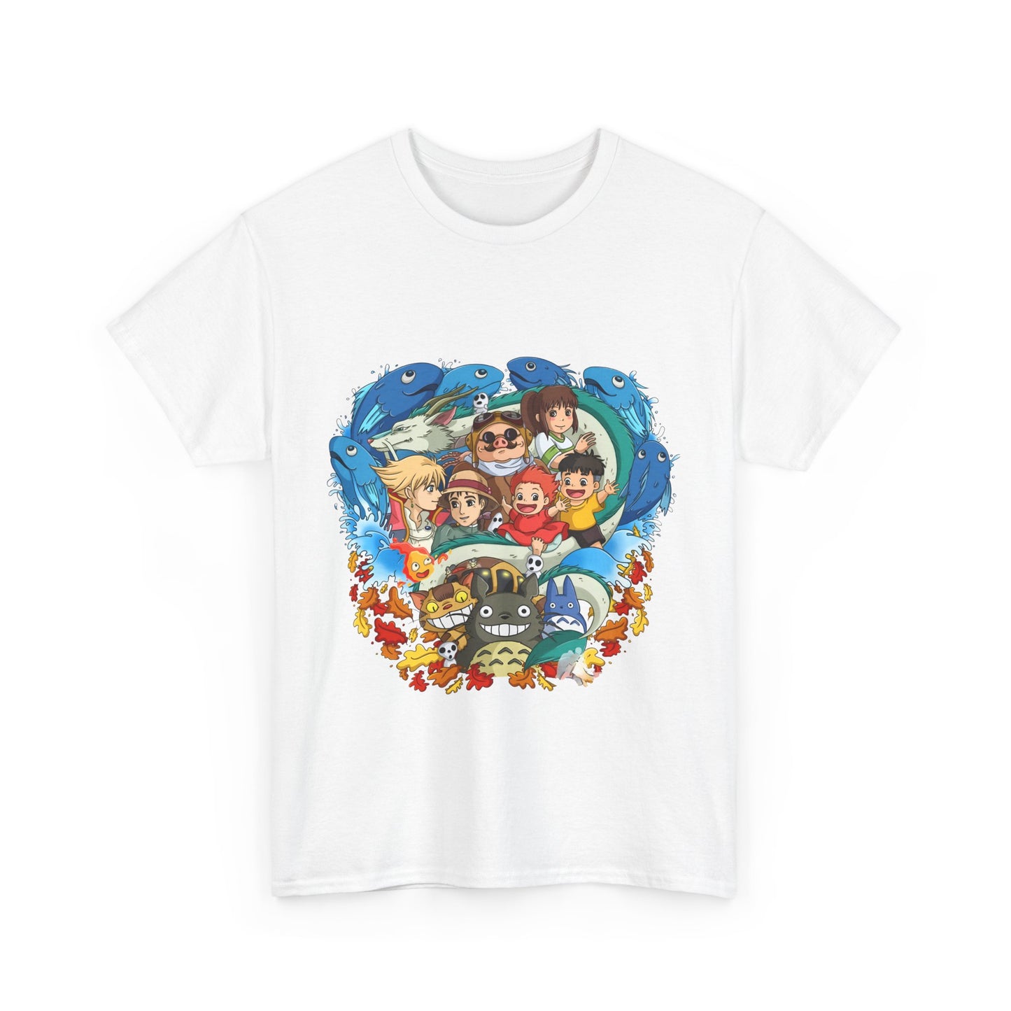 Studio Ghibli Characters T-Shirt – 100% Cotton Anime Tee for Ghibli Fans